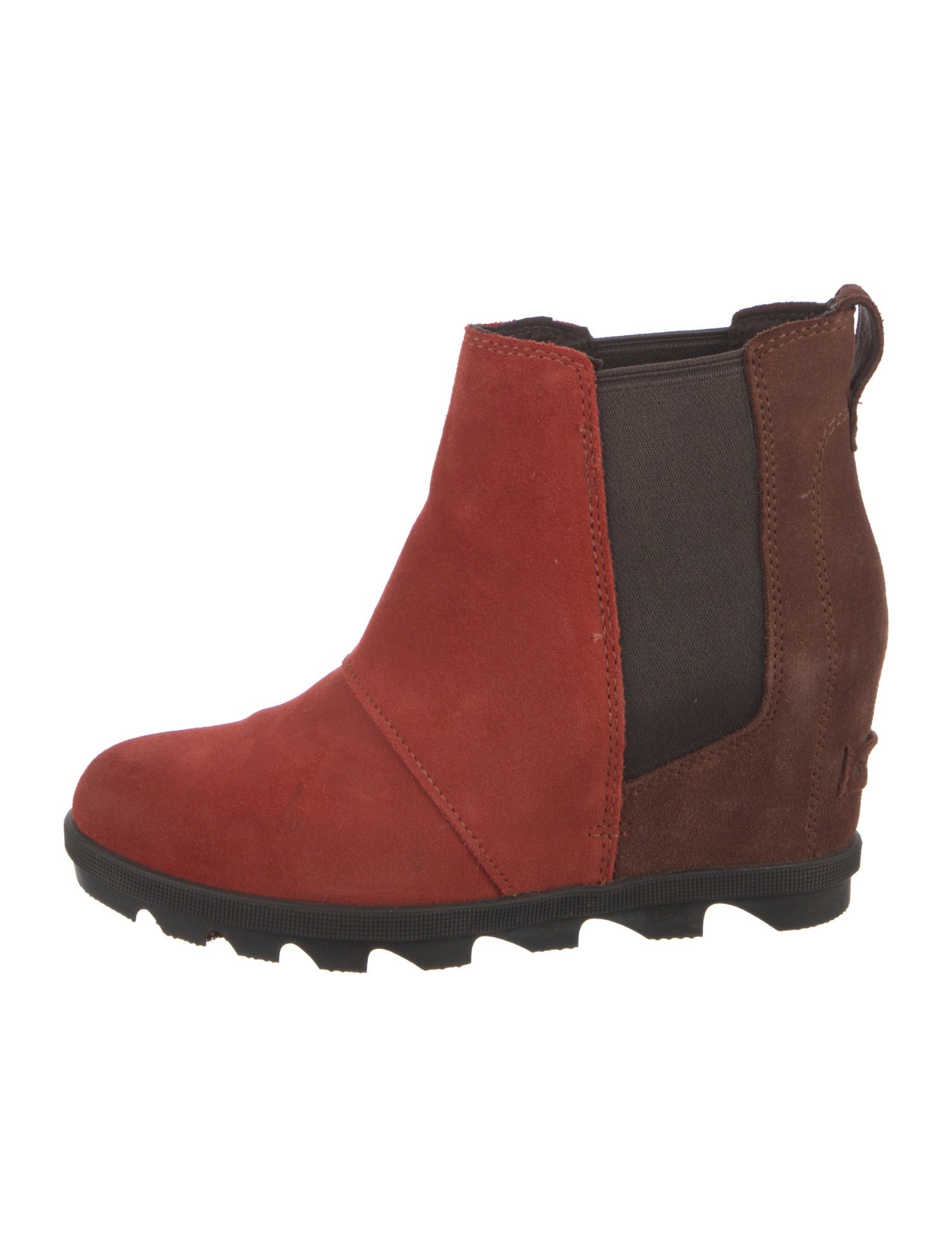Sorel Suede Colorblock Pattern Chelsea Boots