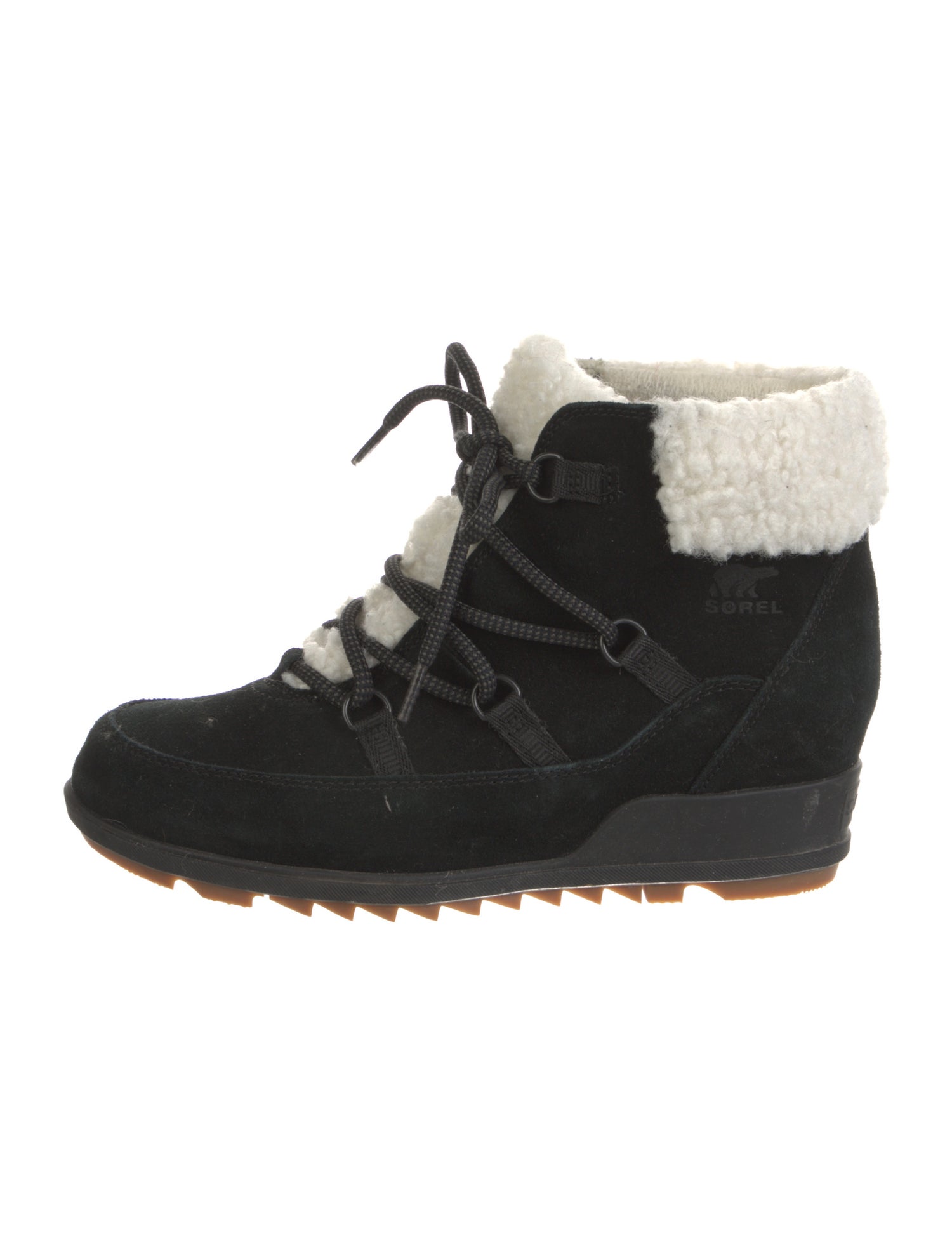 Sorel Suede Colorblock Pattern Lace-Up Boots