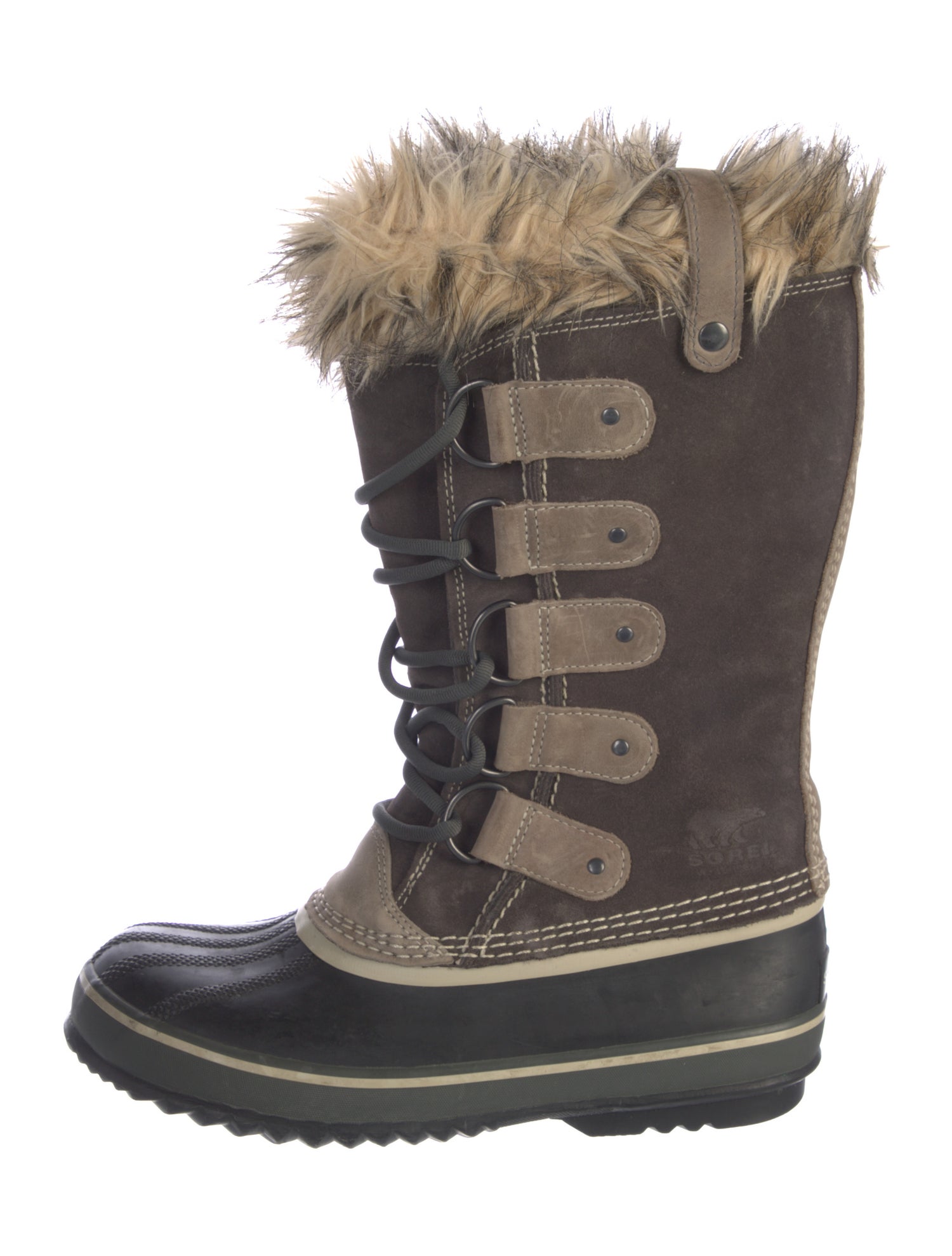 Sorel Suede Colorblock Pattern Lace-Up Boots
