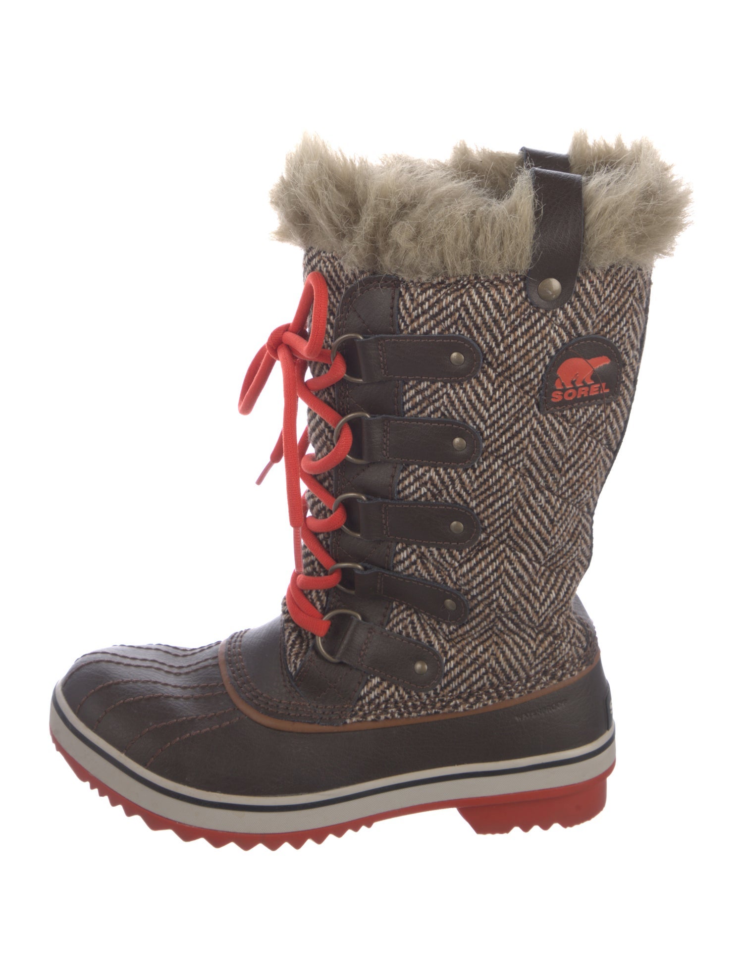 Sorel Leather Patterned Lace-Up Boots