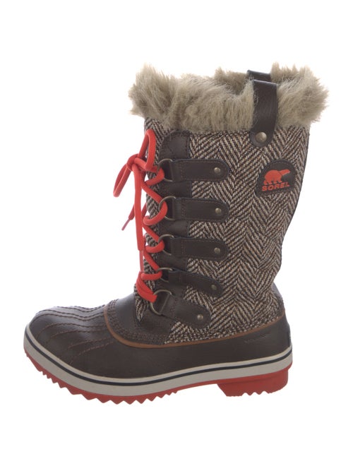 Sorel Leather Patterned Lace-Up Boots