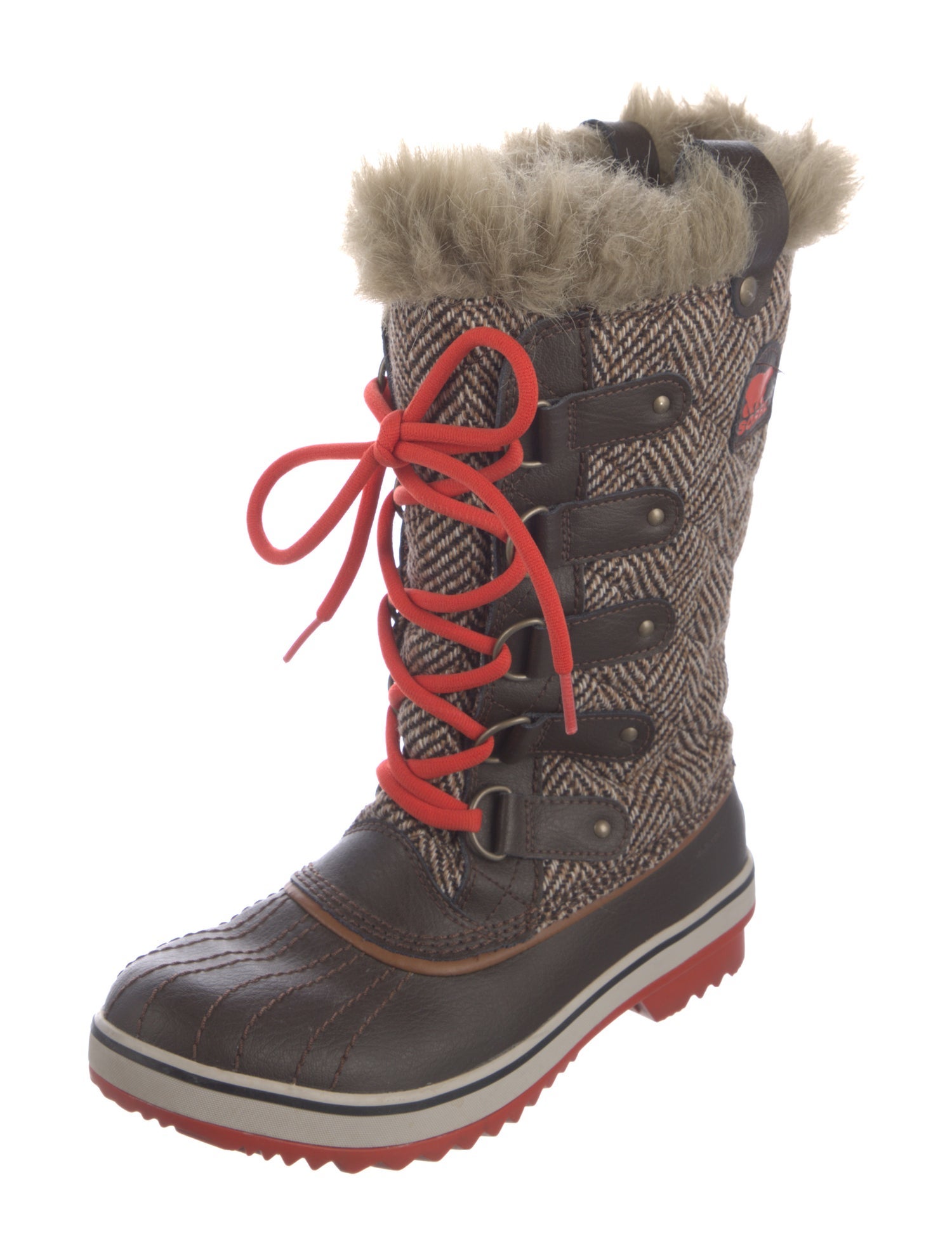 Sorel Leather Patterned Lace-Up Boots