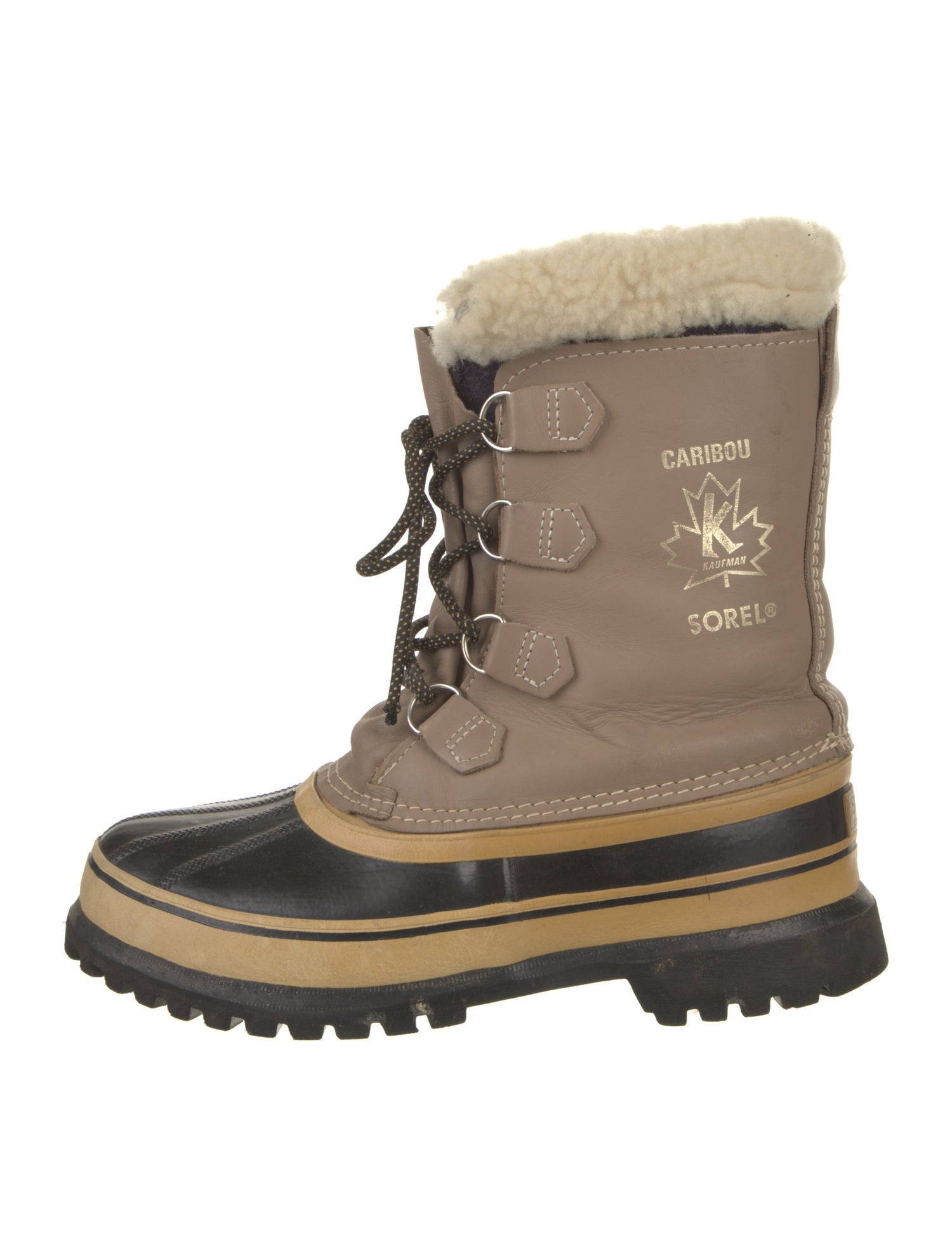 Sorel Leather Fur Trim Snow Boots