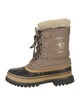 Sorel Leather Fur Trim Snow Boots