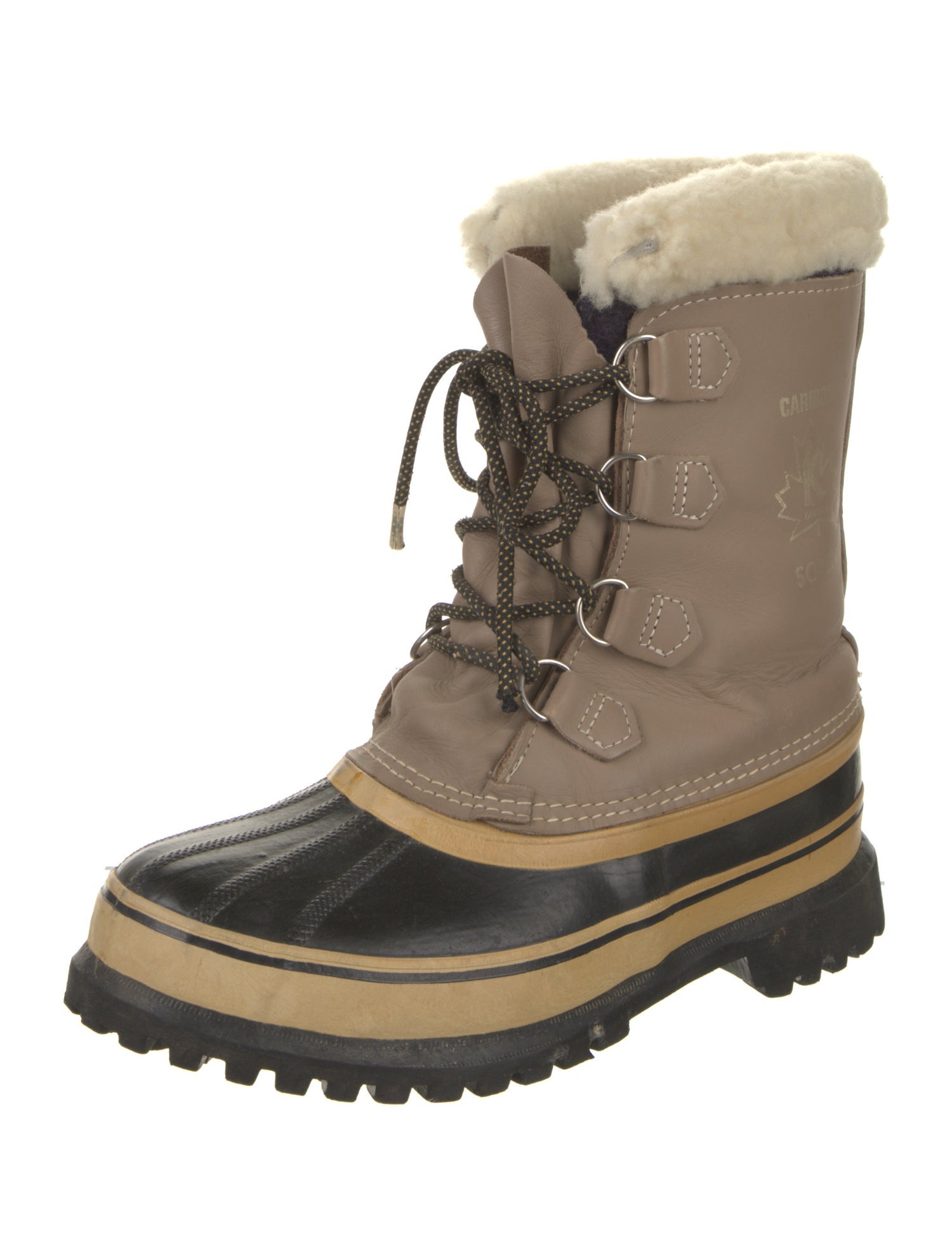 Sorel Leather Fur Trim Snow Boots