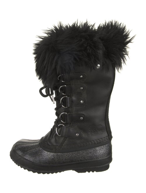 Sorel Leather Glitter Accents Lace-Up Boots