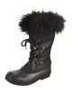 Sorel Leather Glitter Accents Lace-Up Boots