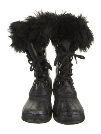 Sorel Leather Glitter Accents Lace-Up Boots