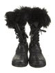 Sorel Leather Glitter Accents Lace-Up Boots