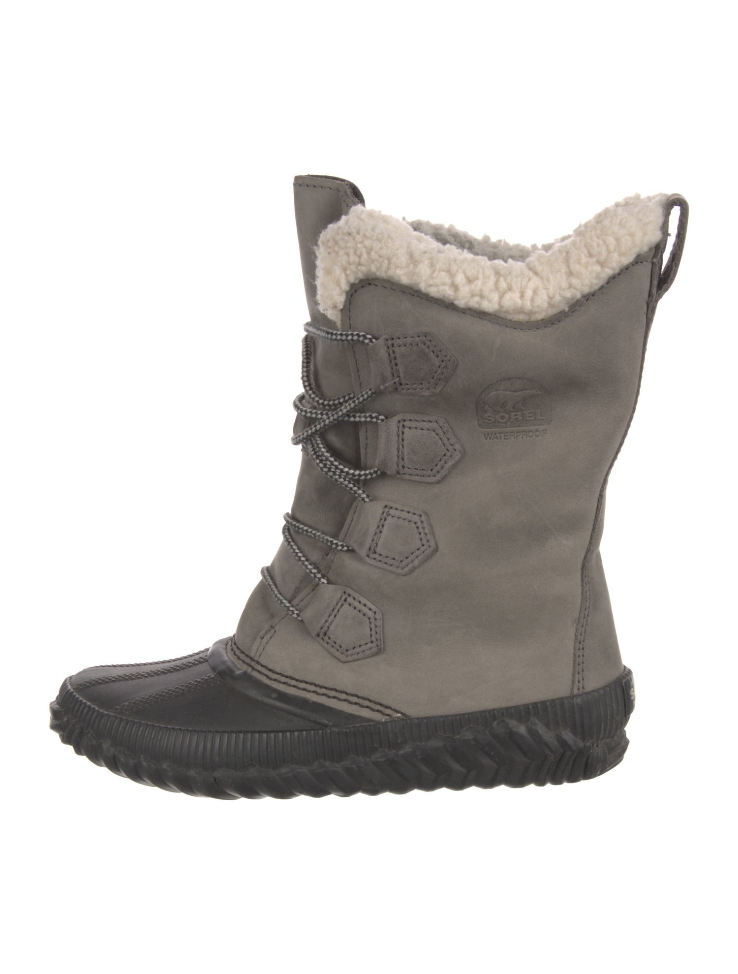 Sorel Suede Colorblock Pattern Lace-Up Boots