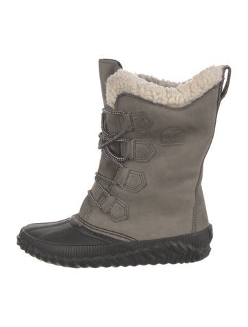 Sorel Boots Suede Colorblock Pattern Lace-Up US 6 |