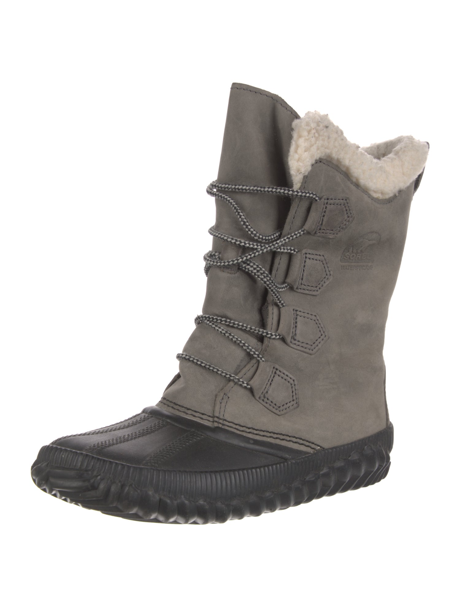 Sorel Suede Colorblock Pattern Lace-Up Boots