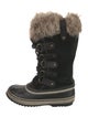 Sorel Suede Fur Trim Lace-Up Boots