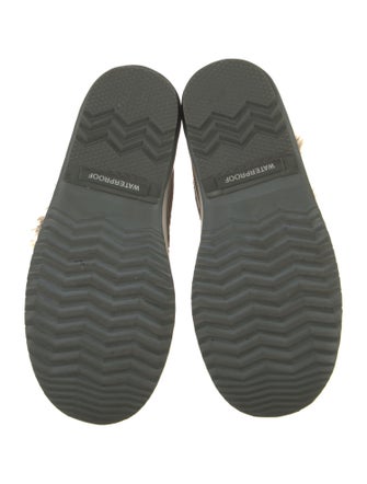 Sorel Suede Fur Trim Lace-Up Boots