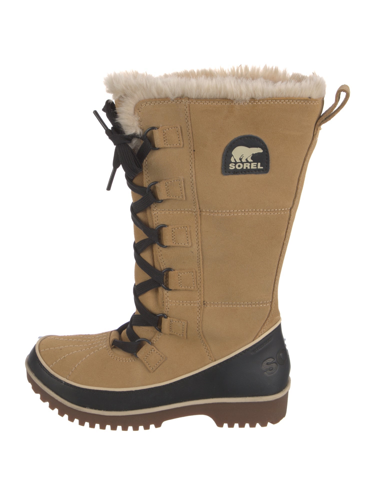 Sorel Suede Colorblock Pattern Lace-Up Boots