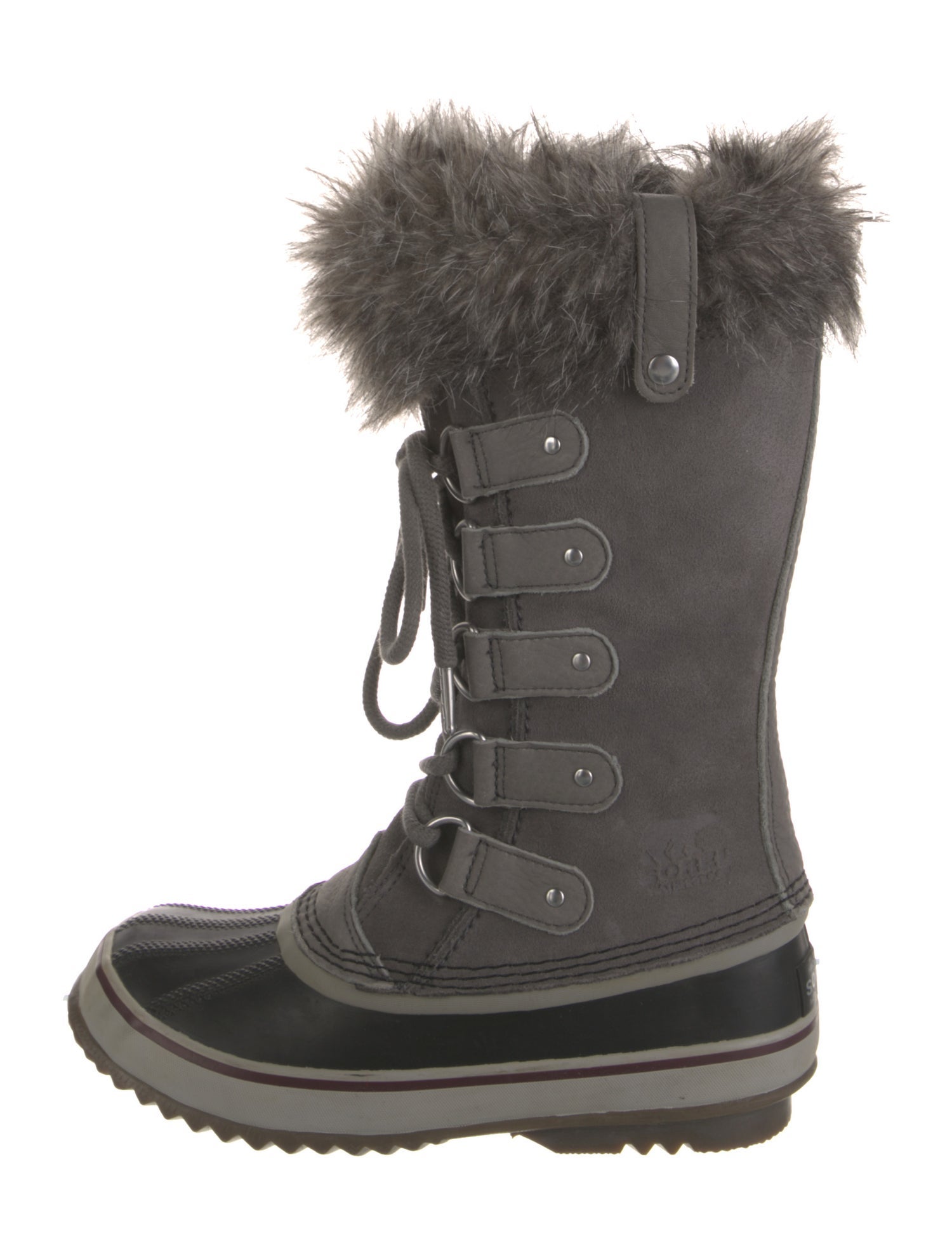 Sorel Suede Faux Fur Trim Lace-Up Boots
