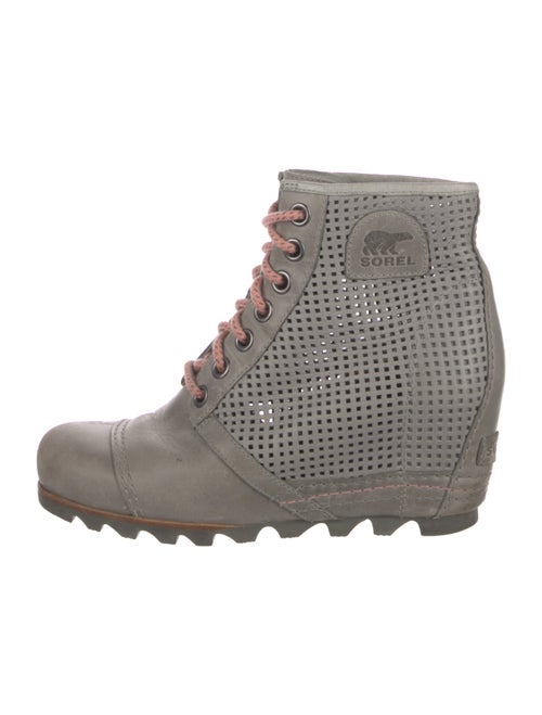 Sorel Leather Lasercut Accents Lace-Up Boots