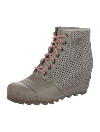 Sorel Leather Lasercut Accents Lace-Up Boots