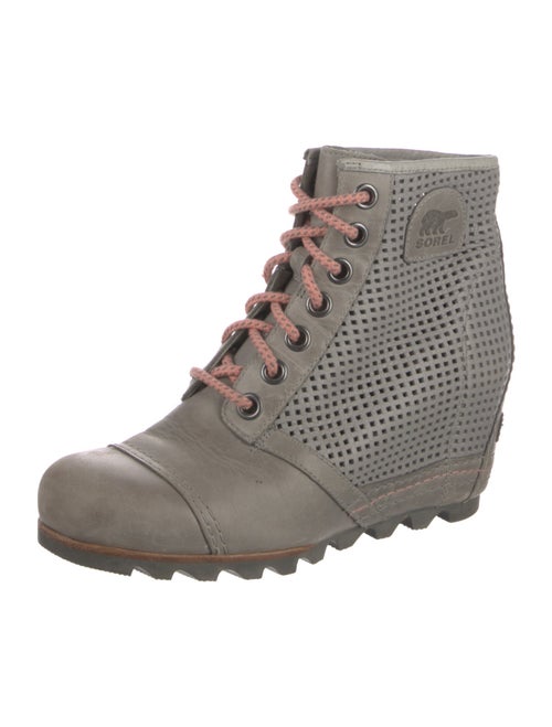 Sorel Leather Lasercut Accents Lace-Up Boots