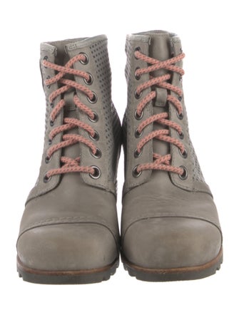 Sorel Leather Lasercut Accents Lace-Up Boots