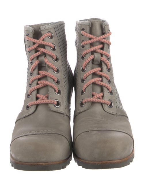 Sorel Leather Lasercut Accents Lace-Up Boots
