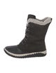 Sorel Leather Faux Fur Trim Snow Boots