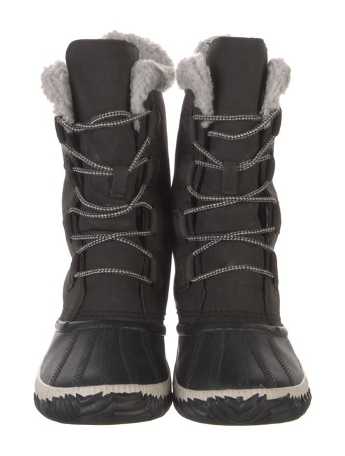 Sorel Leather Faux Fur Trim Snow Boots