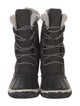 Sorel Leather Faux Fur Trim Snow Boots