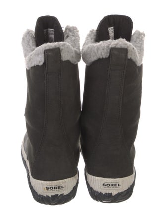 Sorel Leather Faux Fur Trim Snow Boots