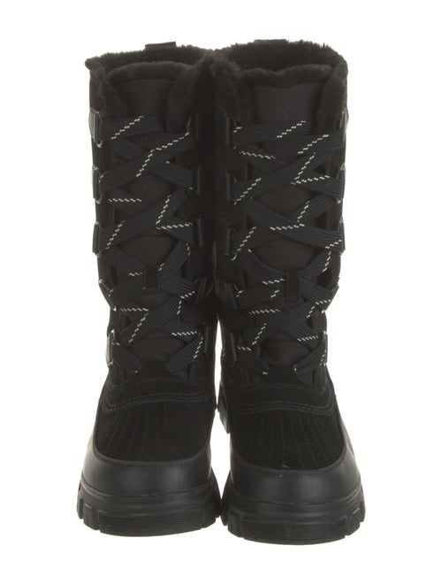 Sorel Suede Fur Trim Lace-Up Boots