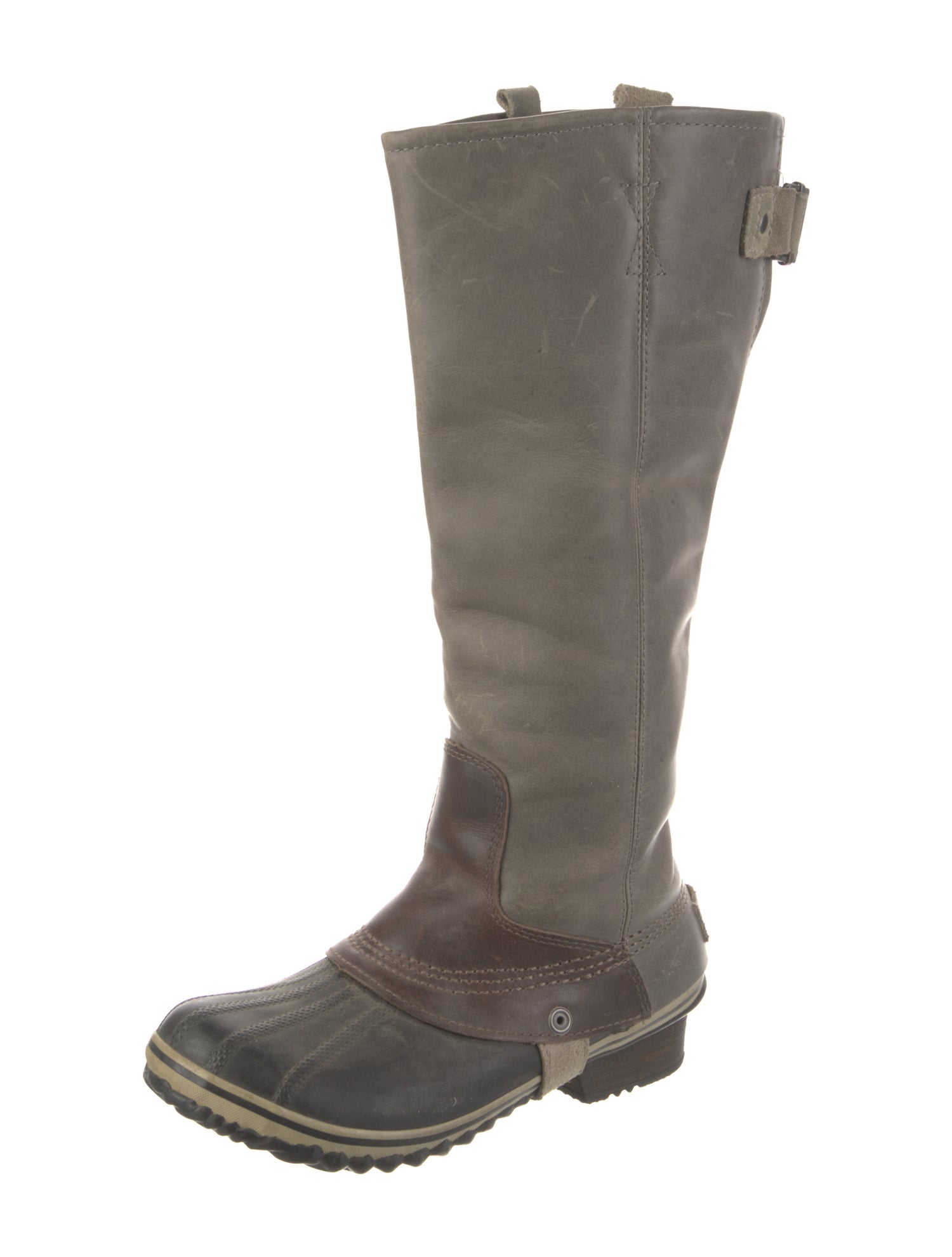 Sorel Leather Leather Trim Embellishment Rain Boots