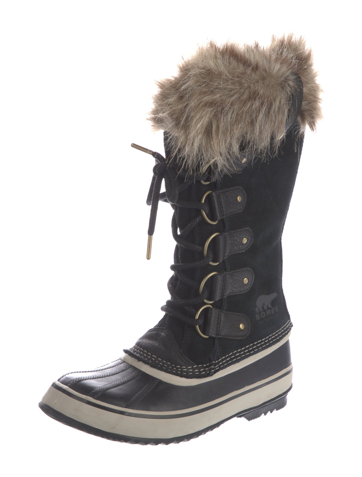 Sorel Suede Colorblock Pattern Lace-Up Boots