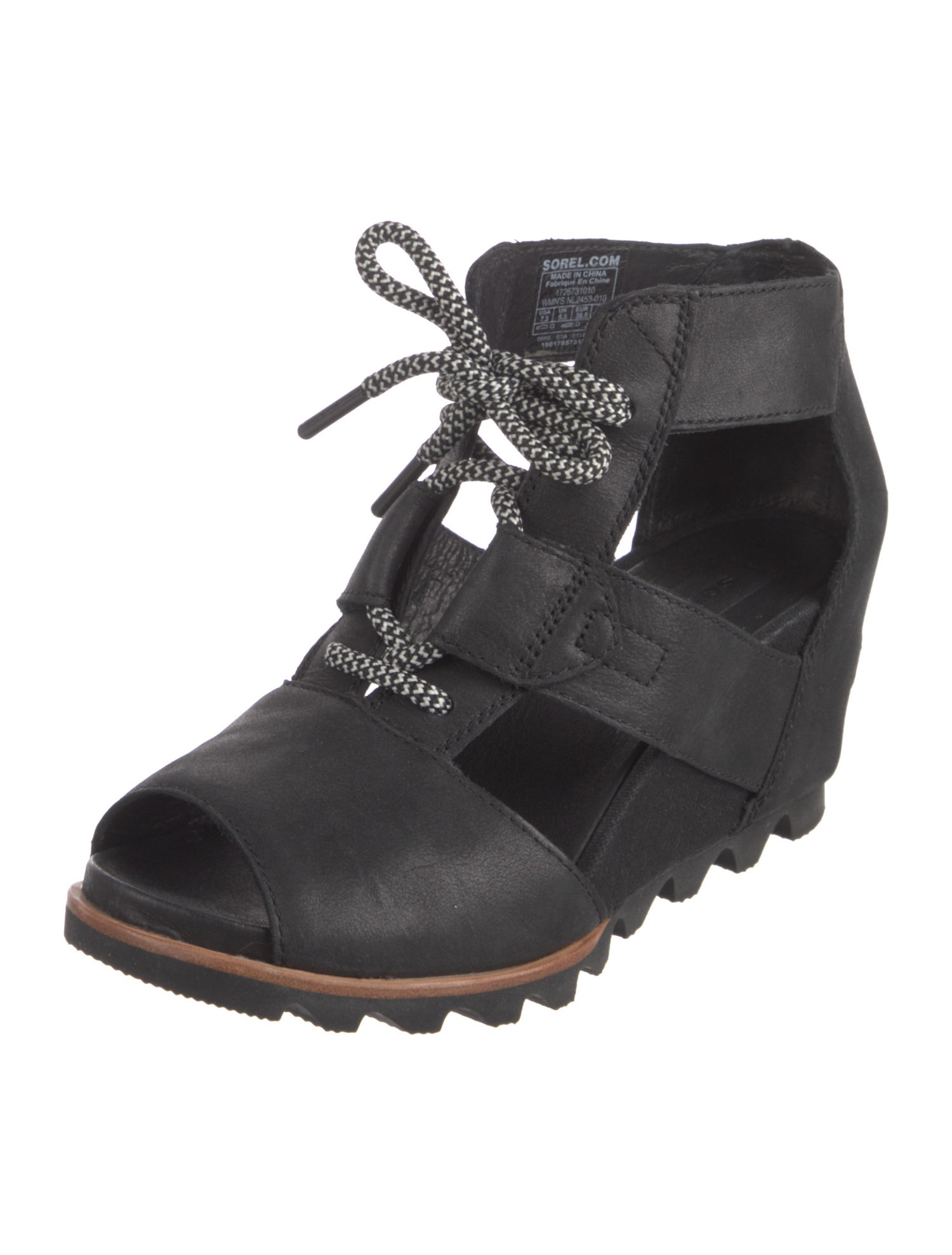 Sorel Leather Cutout Accent Lace-Up Boots