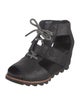 Sorel Leather Cutout Accent Lace-Up Boots