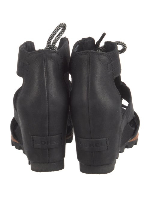 Sorel Leather Cutout Accent Lace-Up Boots