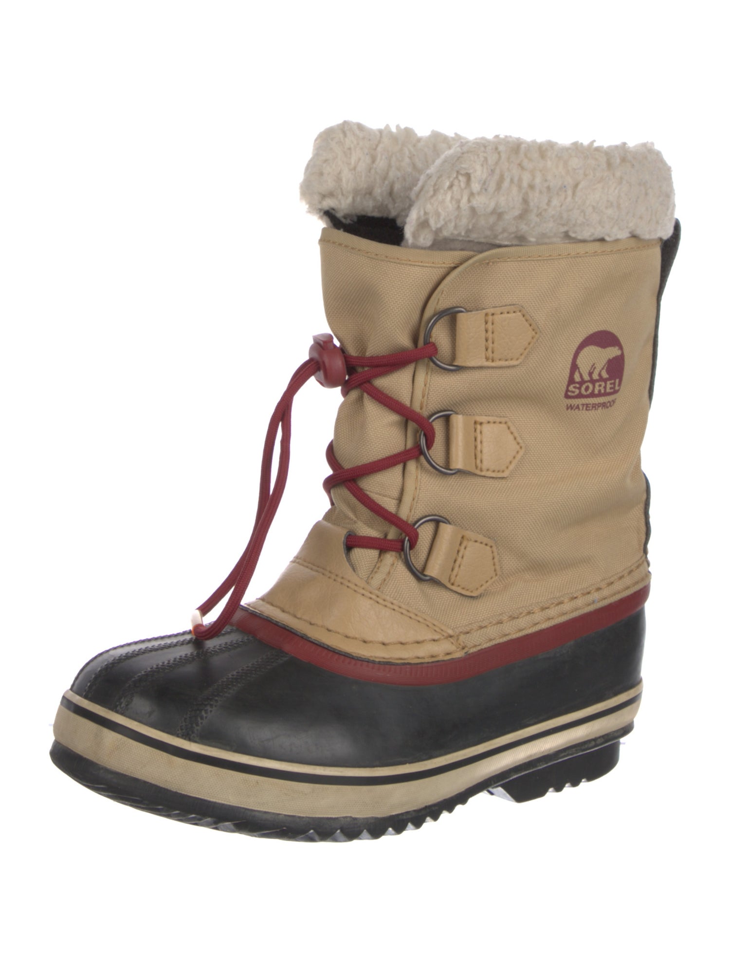 Sorel Canvas Colorblock Pattern Lace-Up Boots
