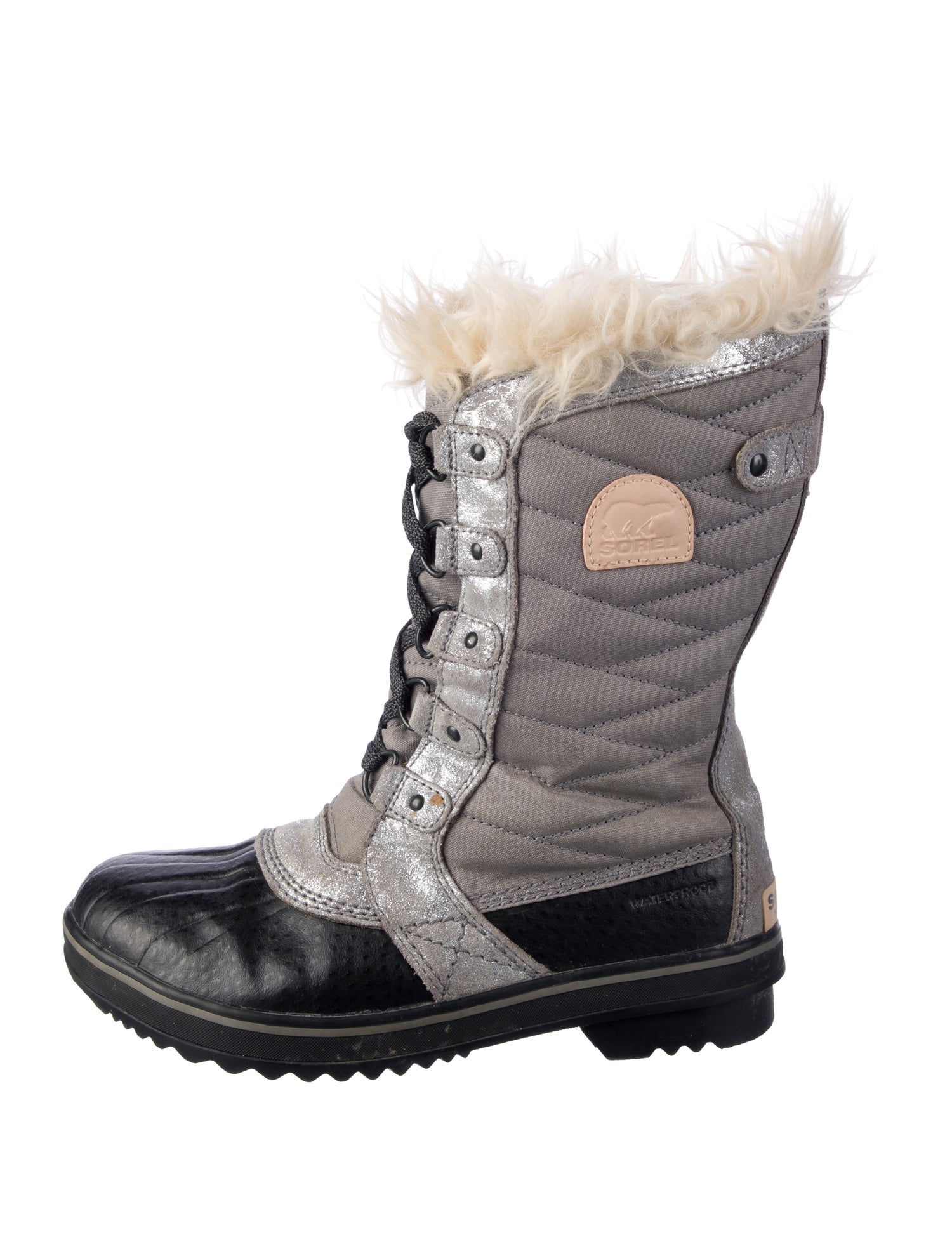 Sorel Rubber Colorblock Pattern Snow Boots