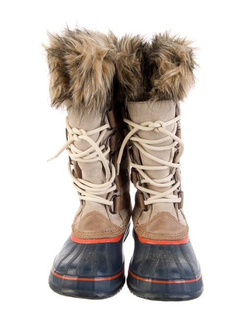 Sorel Suede Faux Fur Trim Lace-Up Boots
