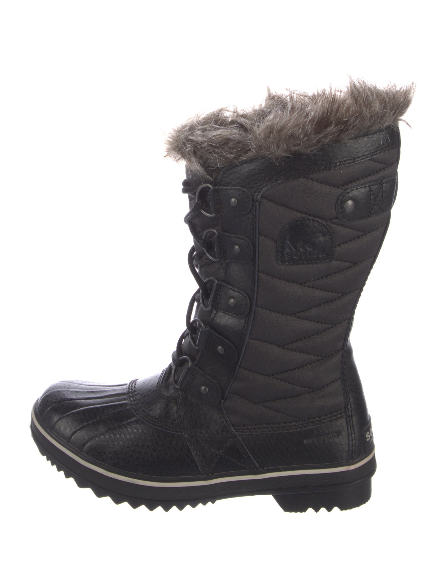 Sorel Rubber Fur Trim Snow Boots
