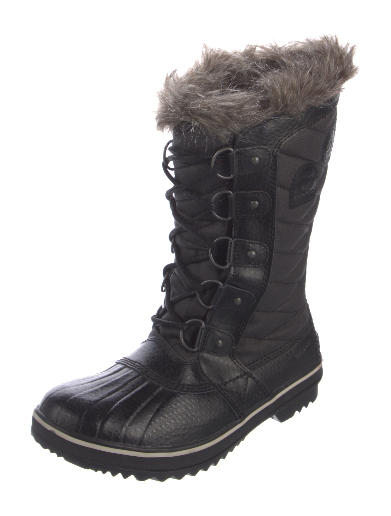 Sorel Rubber Fur Trim Snow Boots