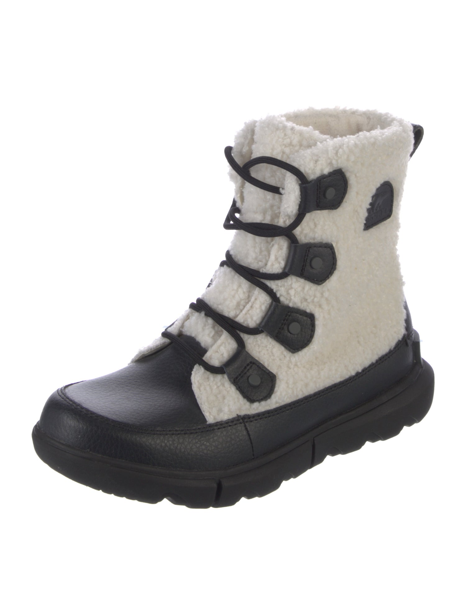 Sorel Leather Colorblock Pattern Lace-Up Boots