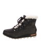 Sorel Leather Animal Print Lace-Up Boots