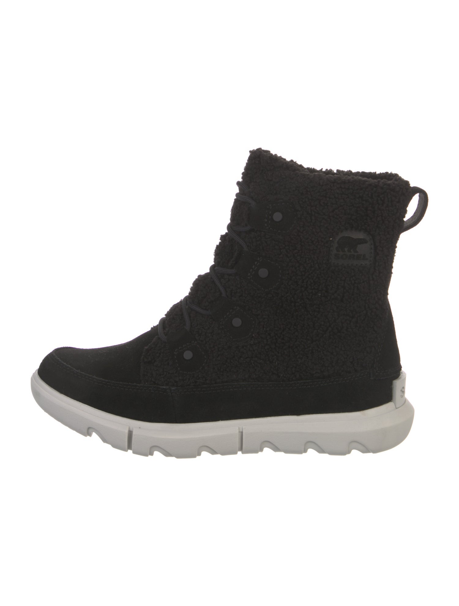 Sorel Suede Leather Trim Embellishment Lace-Up Boots