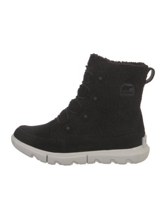 Sorel Suede Leather Trim Embellishment Lace-Up Boots
