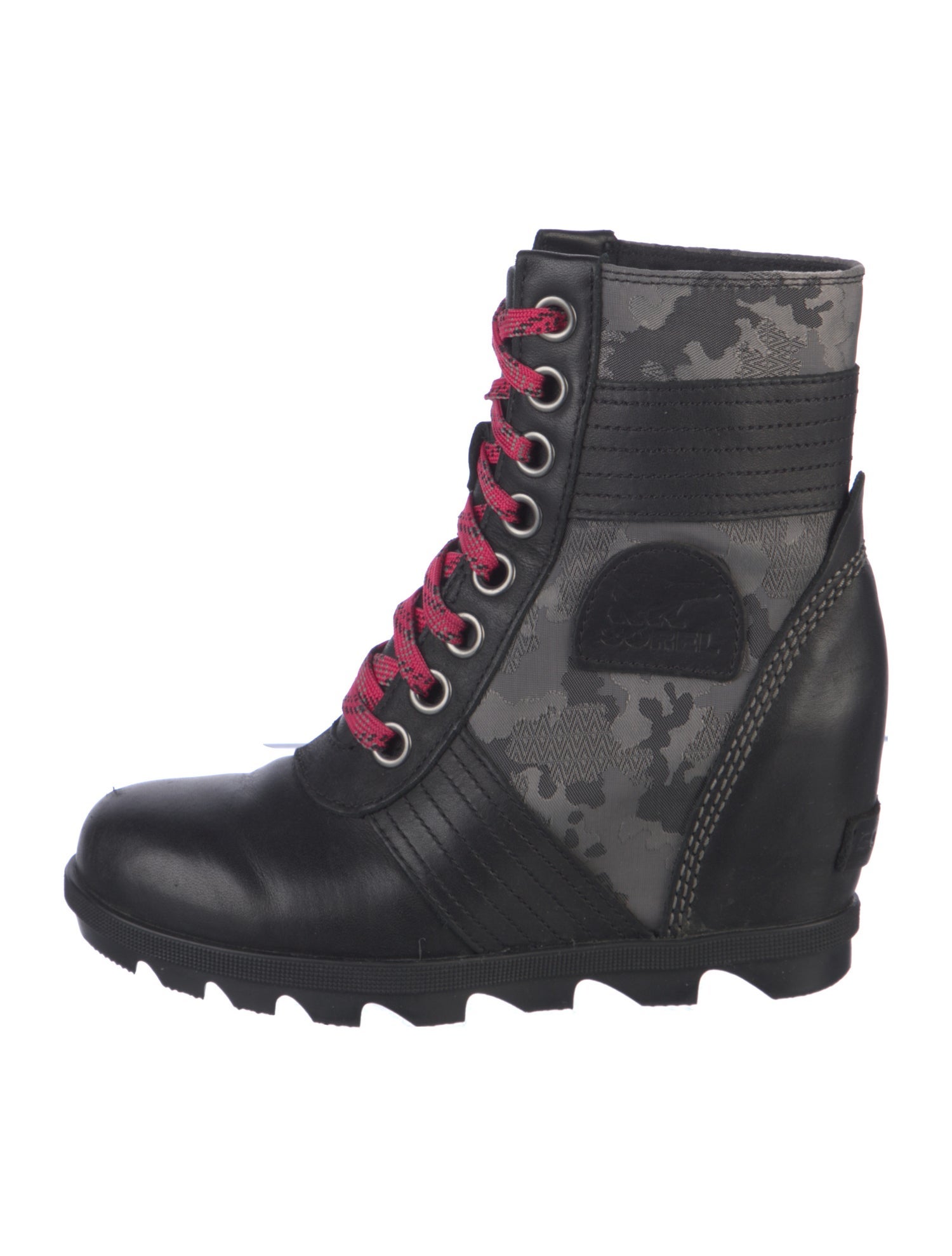 Sorel Leather Printed Lace-Up Boots