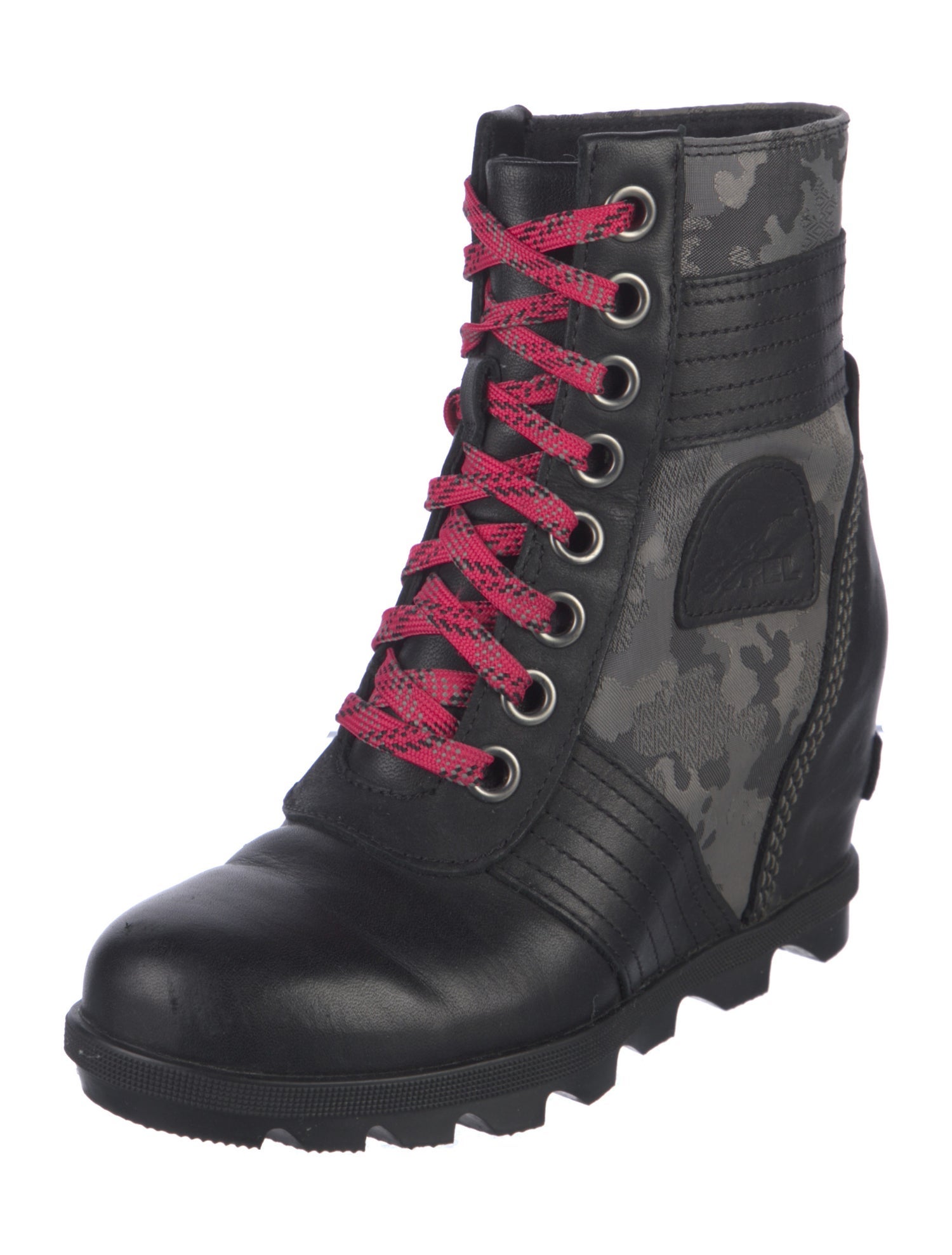 Sorel Leather Printed Lace-Up Boots