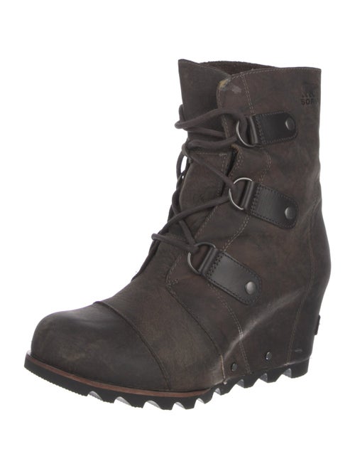 Sorel Suede Floral Print Lace-Up Boots