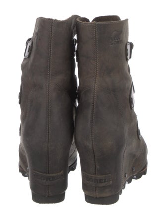 Sorel Suede Floral Print Lace-Up Boots