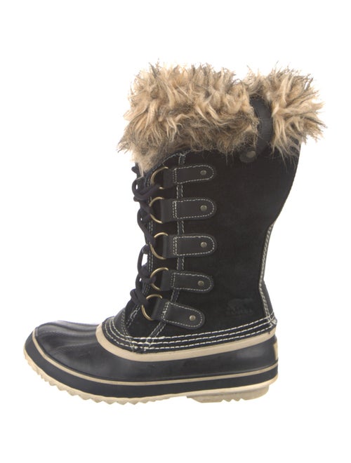 Sorel Suede Fur Trim Lace-Up Boots
