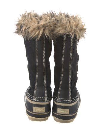 Sorel Suede Fur Trim Lace-Up Boots